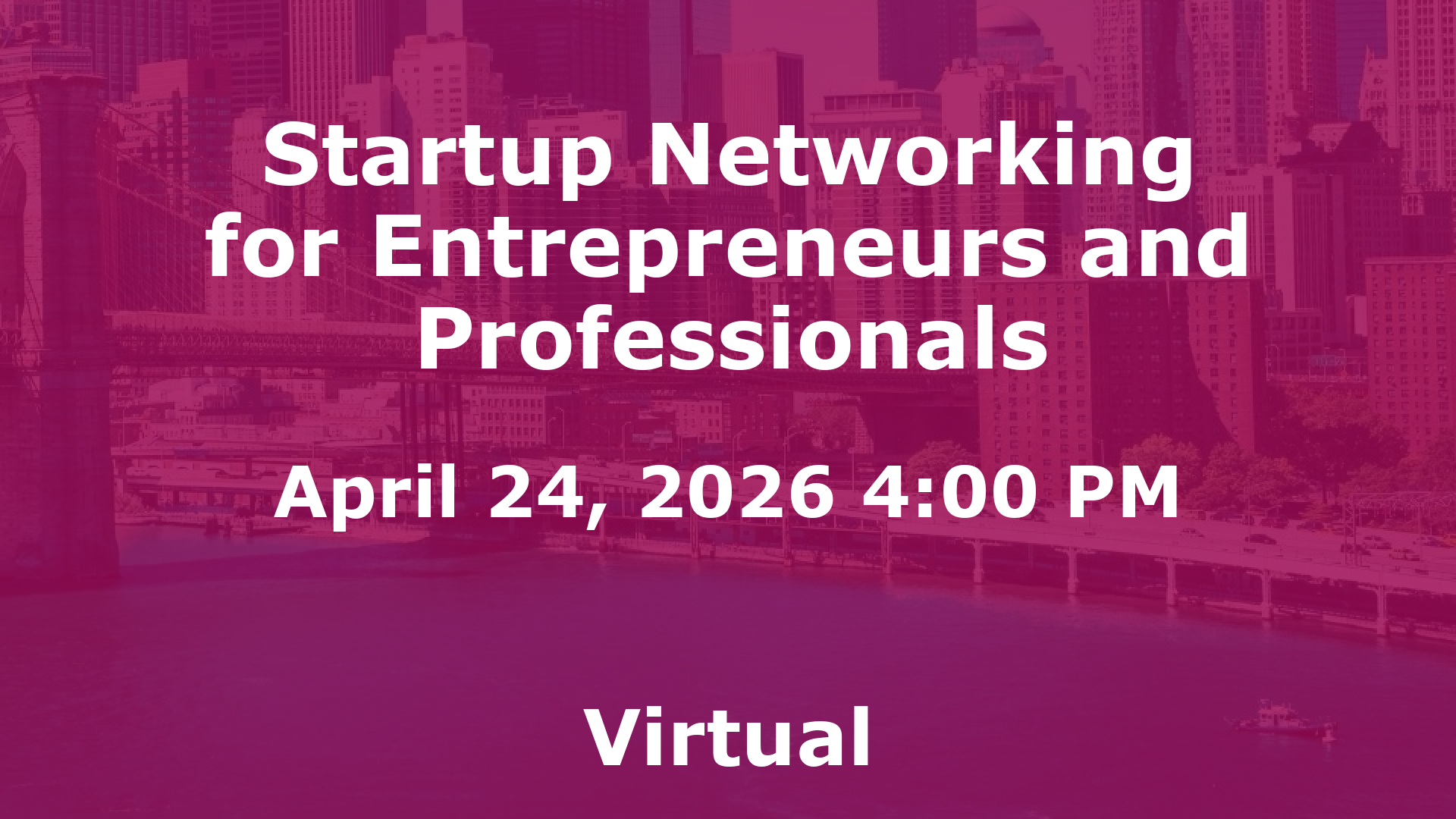 Startup Networking for Entrepreneurs and Professionals event image